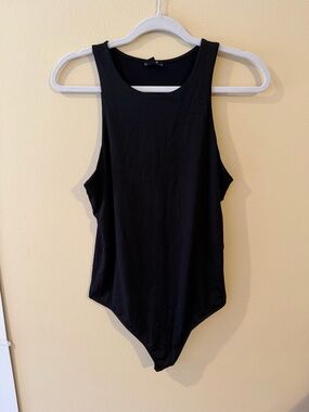 Express Black Sleeveless Scoop Neck Bodysuit